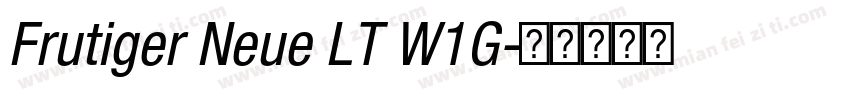 Frutiger Neue LT W1G字体转换